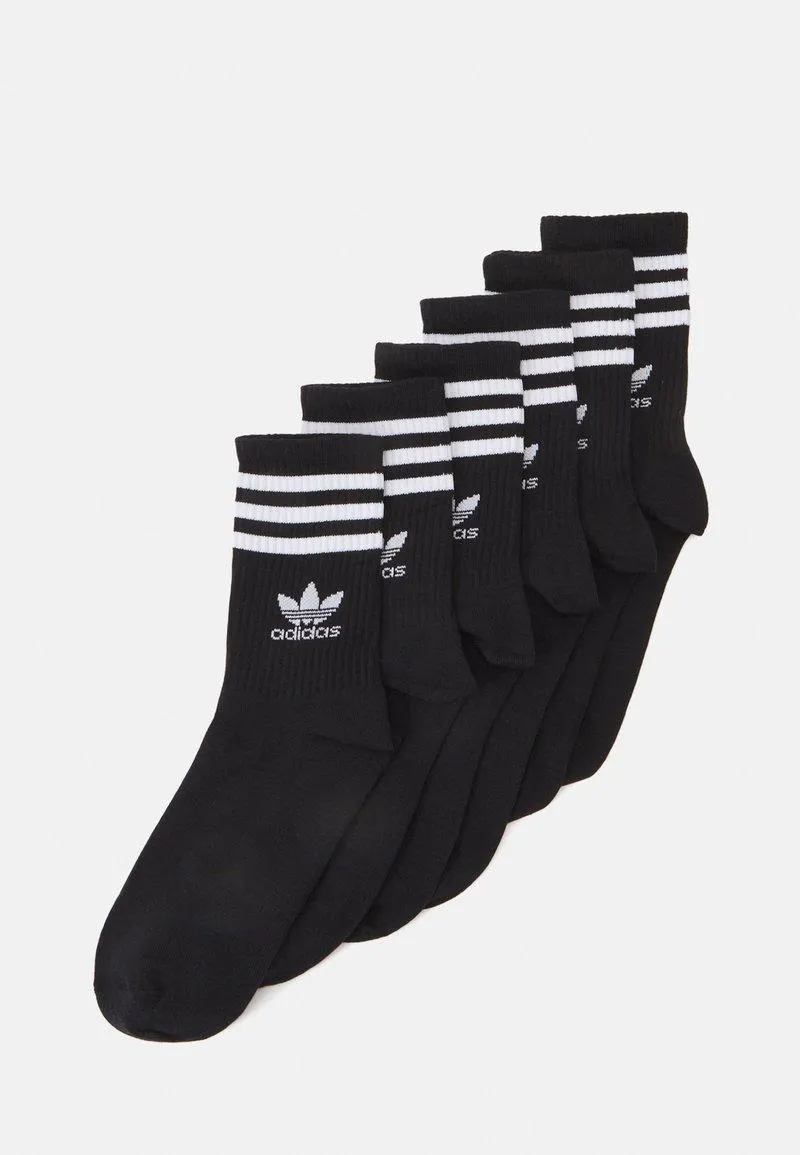 3-STRIPES CREW 6 PAIRS - Calcetines - black