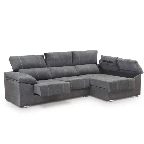 Sofá chaiselongue con almacenaje Leire