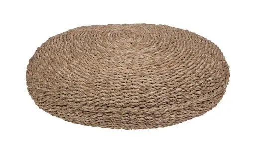 Puff redondo color natural