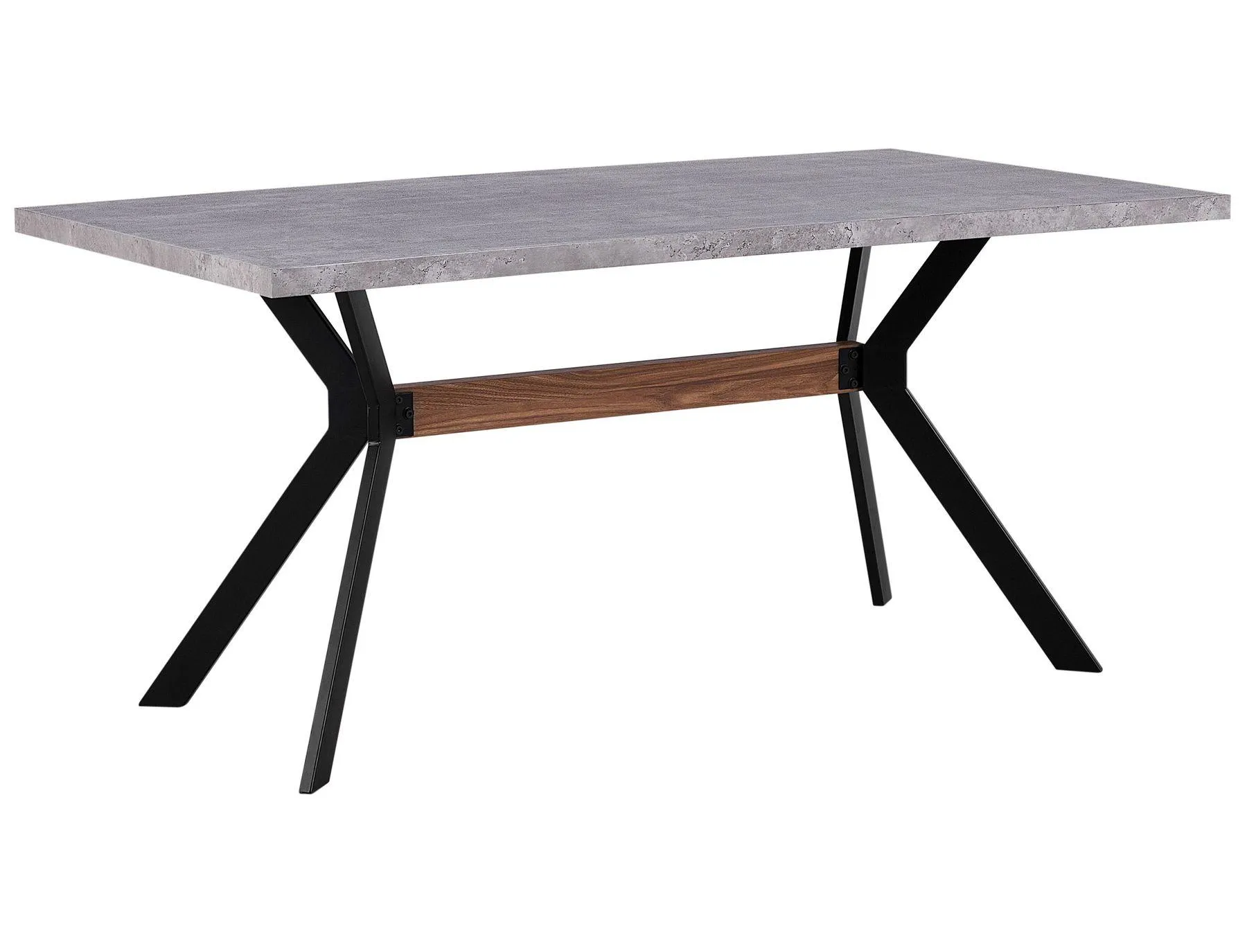 Mesa de comedor BENSON Gris efecto hormigón 160 cm 90 cm