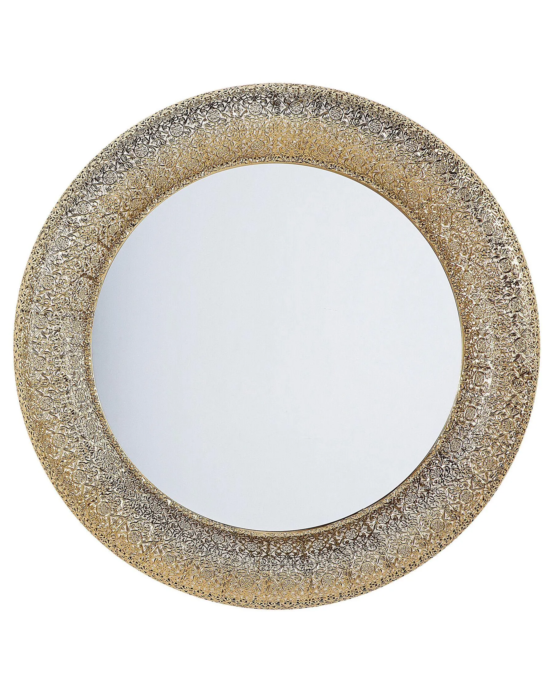 Espejo CHANNAY 80 cm 80 cm Metal Dorado