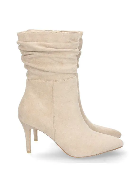 Botin de Tacon Fino con Caña Arrugada