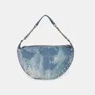 Bolso de hombro vaquero de mujer con brillantitos