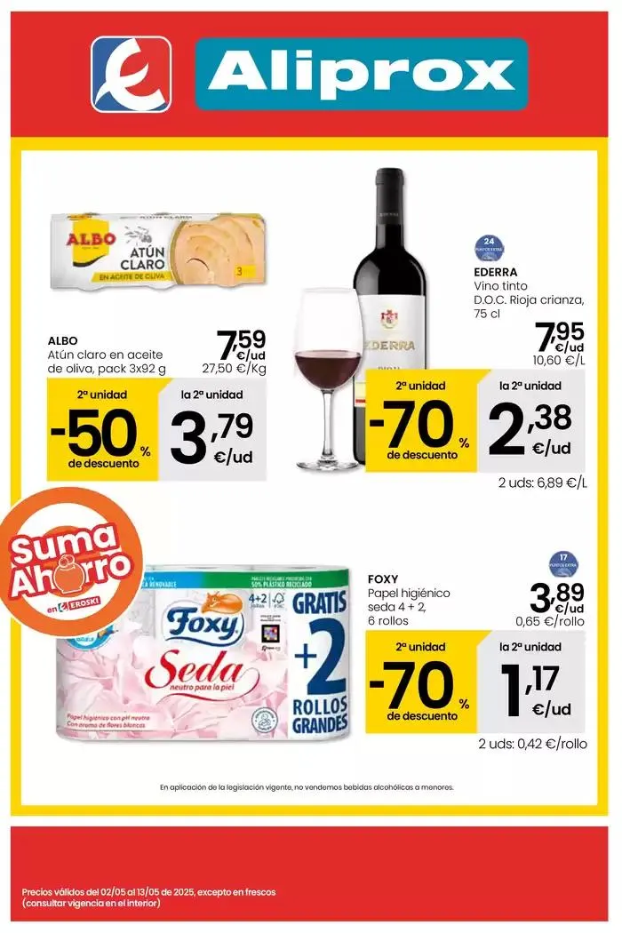 Catálogo de SUMA AHORRO Aliprox 2 de mayo al 13 de mayo 2025 - Página 1