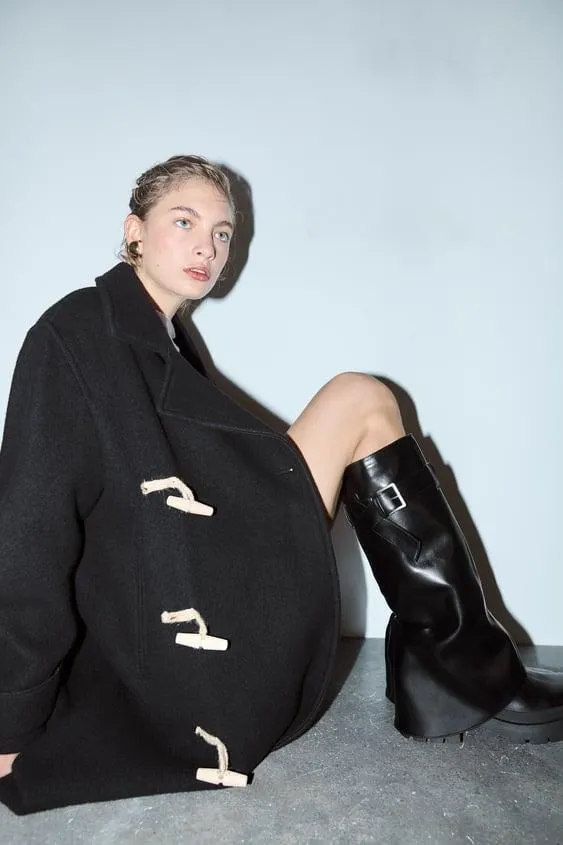 BOTA ALTA POLAINA HEBILLA