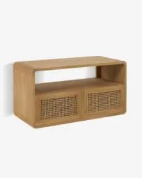 Lavabo encimera Delina de terrazo negro Ø 40 cm