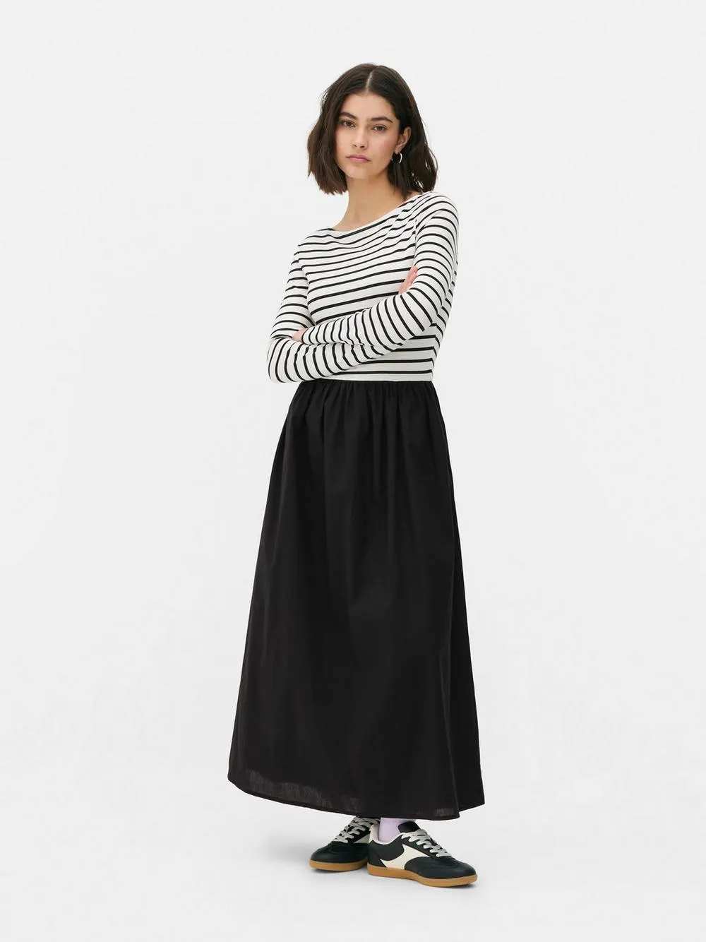 2-in-1-T-Shirt-Midikleid