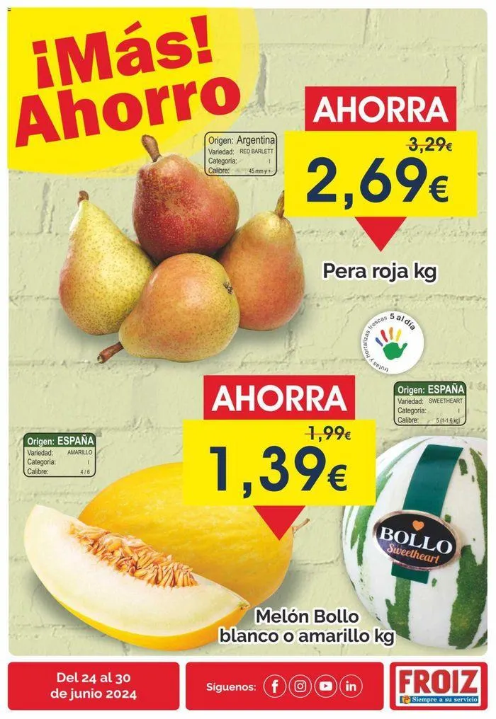 Catálogo de Catálogo Froiz 25 de junio al 30 de junio 2024 - Página 1