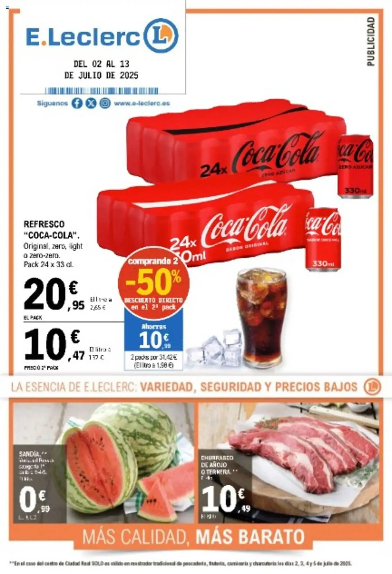 Catálogo de Folleto E.Leclerc 2 de julio al 13 de julio 2025 - Página 1
