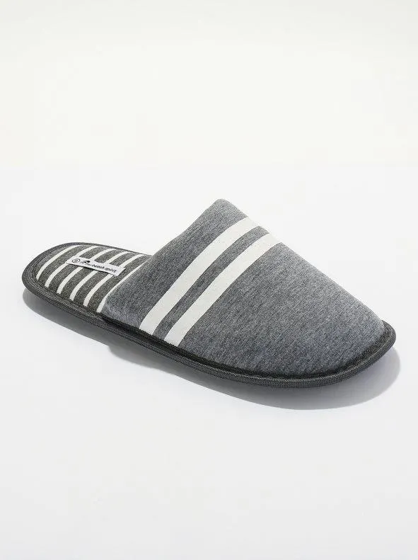 Zapatillas casa hombre tipo zuecos confort a rayas