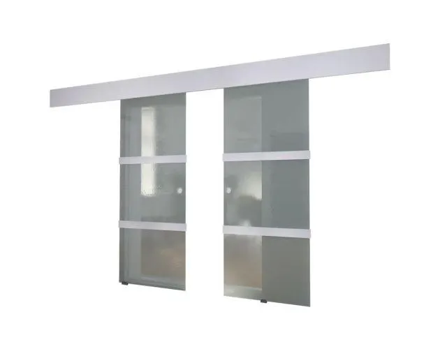 vidaXL puerta corredera doble de vidrio