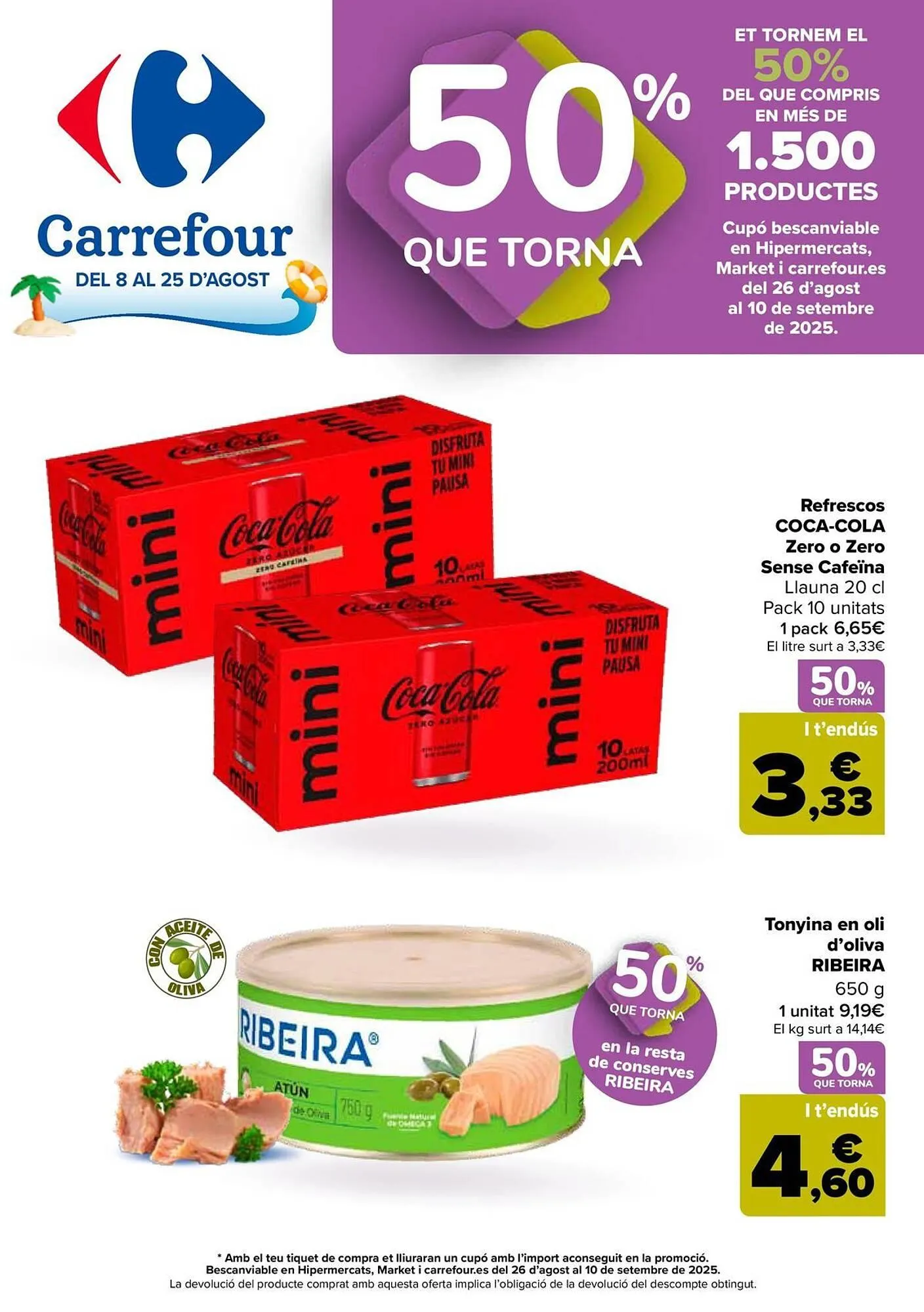 Catálogo de Folleto Carrefour 8 de agosto al 25 de agosto 2025 - Página 1