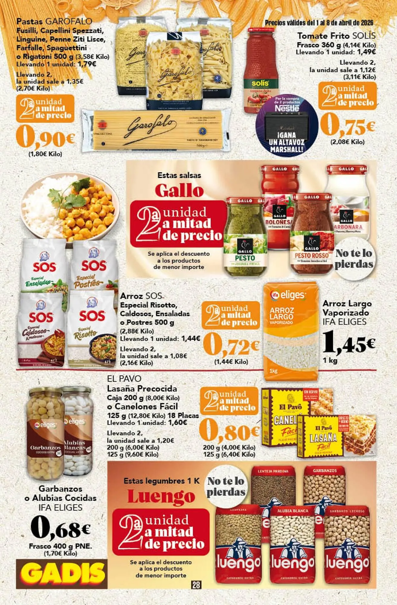 Catálogo de Folleto Gadis 1 de abril al 8 de abril 2026 - Página 28