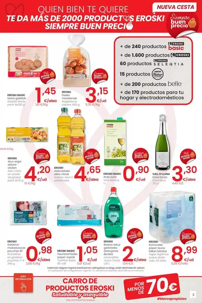 Catálogo de Prezio merkeagoa HIPERMERKATUAK EROSKI 27 de marzo al 8 de abril 2025 - Página 3