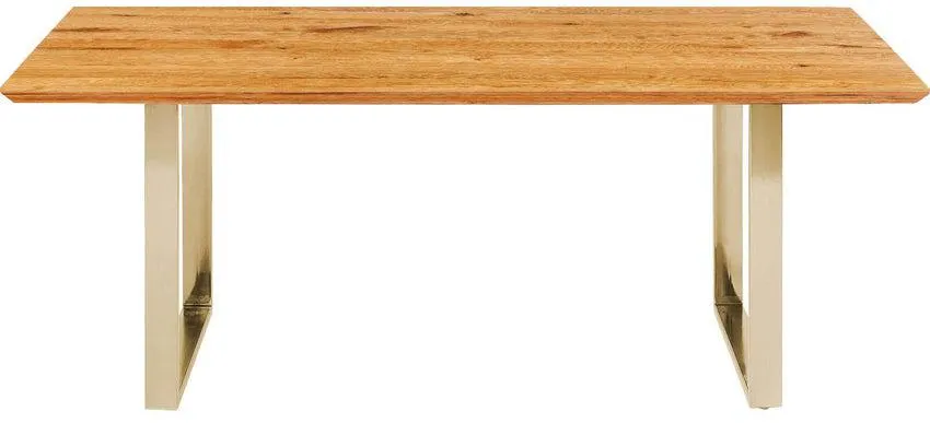 Mesa Symphony roble latón 200x100