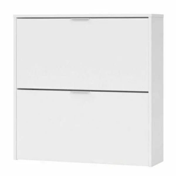 Zapatero 2 puertas Maelys 12 pares de zapatos Blanco