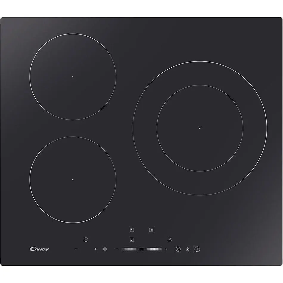 Vitroceramica de induccion Candy, modelo: CIDSCS633TT-1, 3 zonas de coccion,