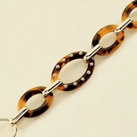 Pulsera de cadena BOUCLE - Concha / Dorado