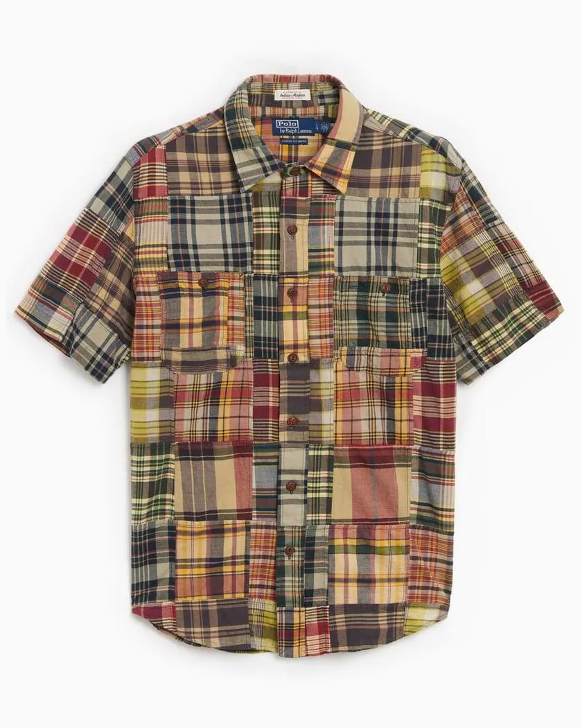 Polo Ralph Lauren Bleeding Madras Men's Short Sleeve Shirt