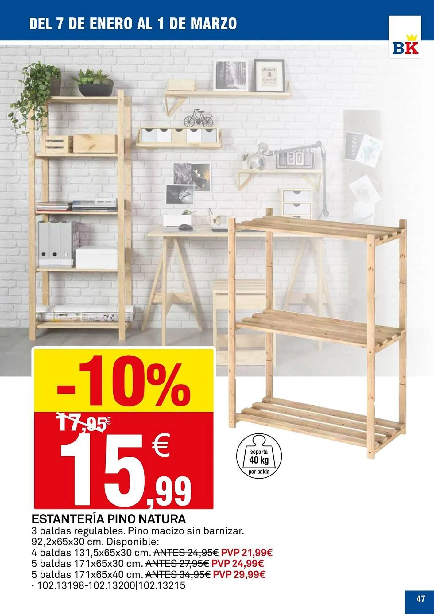 Catálogo de Catálogo Bricoking 7 de enero al 1 de marzo 2026 - Página 47