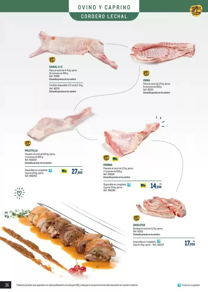 Catálogo de Especial Carnes Canarias 7 de abril al 4 de mayo 2025 - Página 36