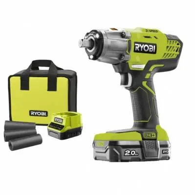 Llave de impacto RYOBI 18V + 1 bat Li-Ion 2Ah + cargador