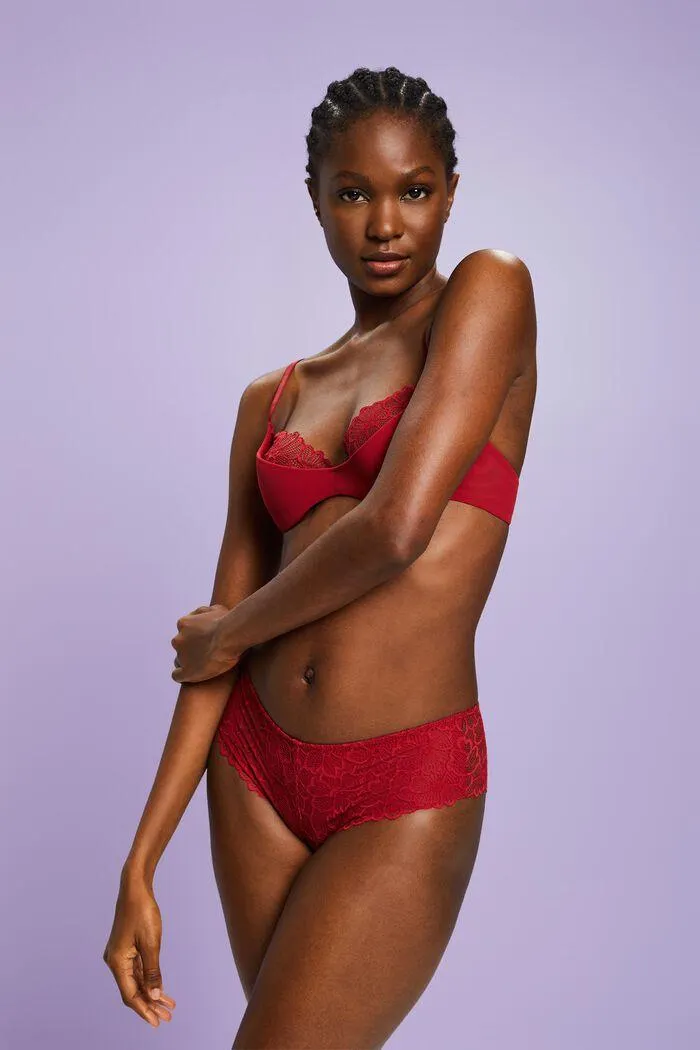 Sujetador de encaje medio acolchado y con aros