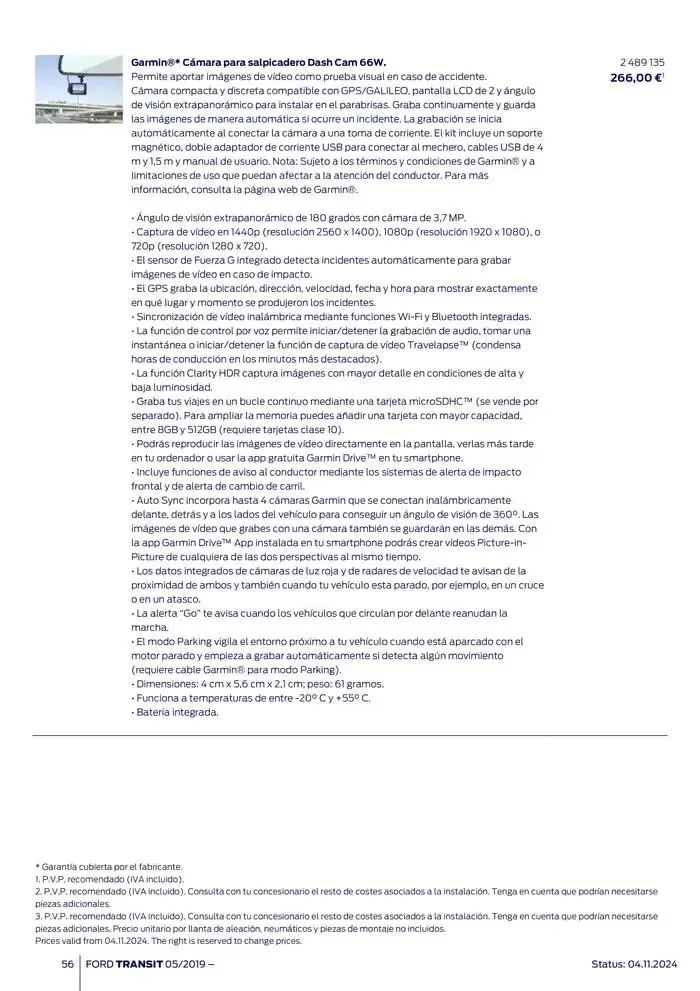 Catálogo de Ford de accesorios Transit Van 13 de noviembre al 13 de noviembre 2025 - Página 56