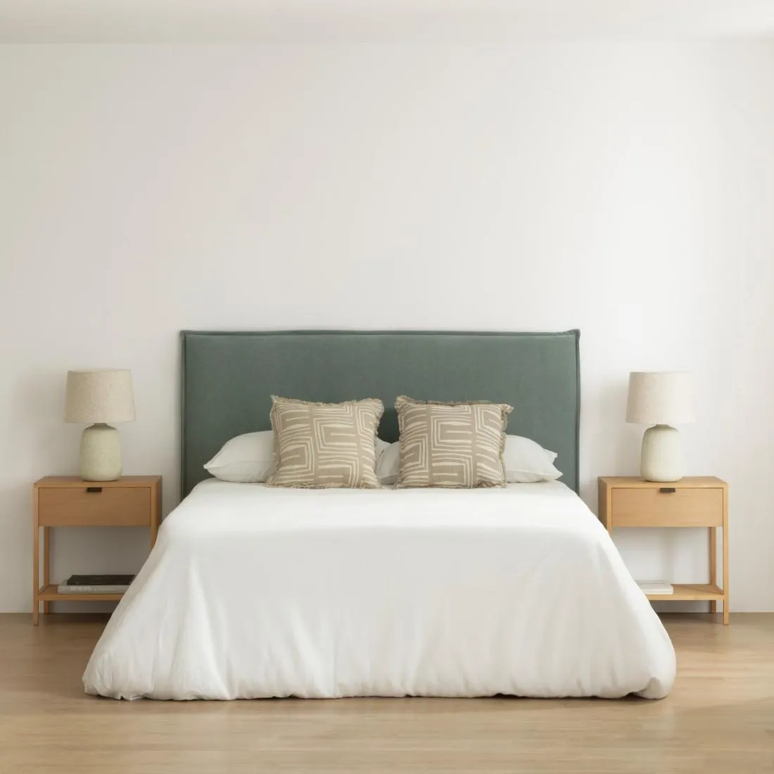Cabecero tapizado desenfundable 150/160 verde oscuro