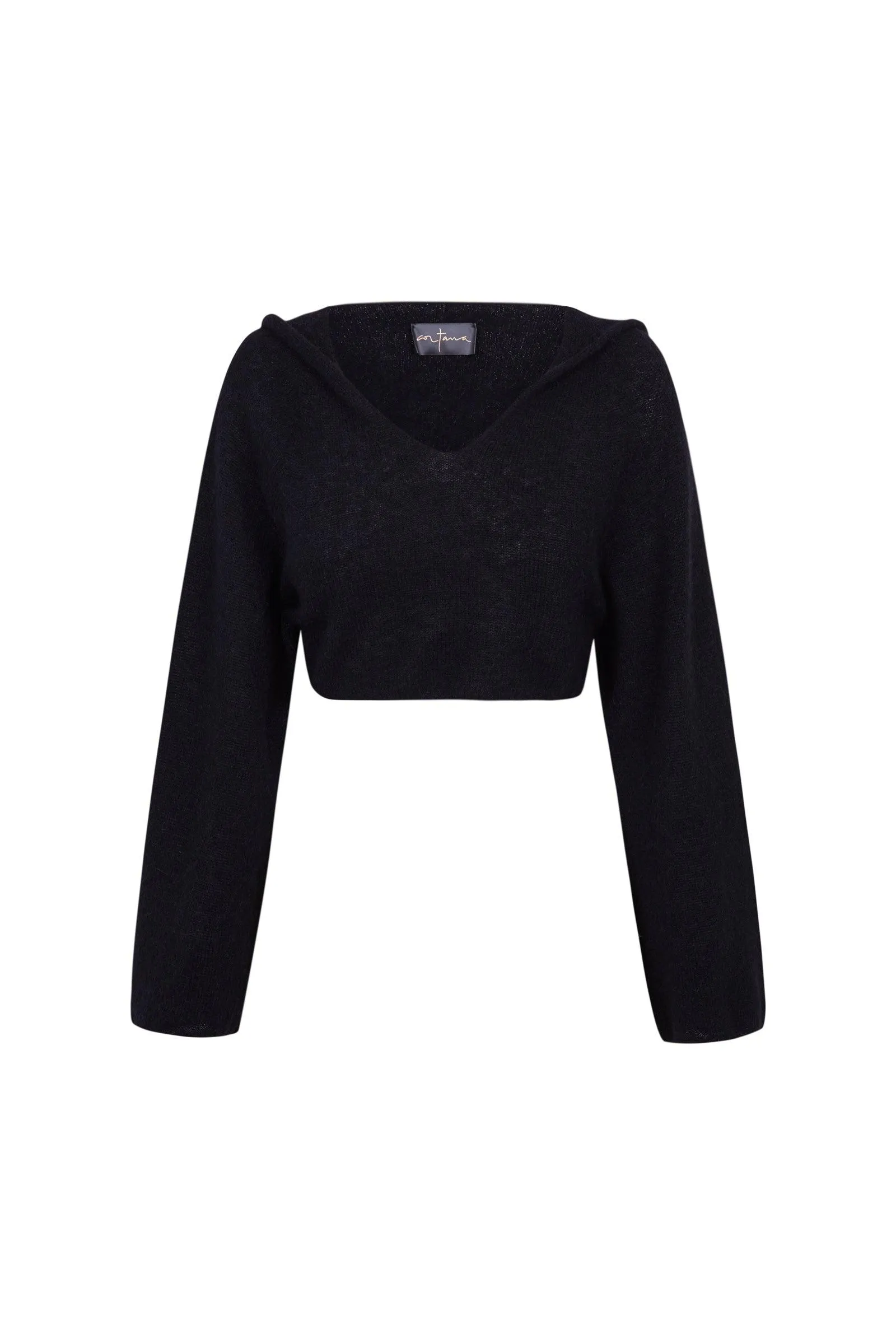 Marlon, hoodie de punto negro