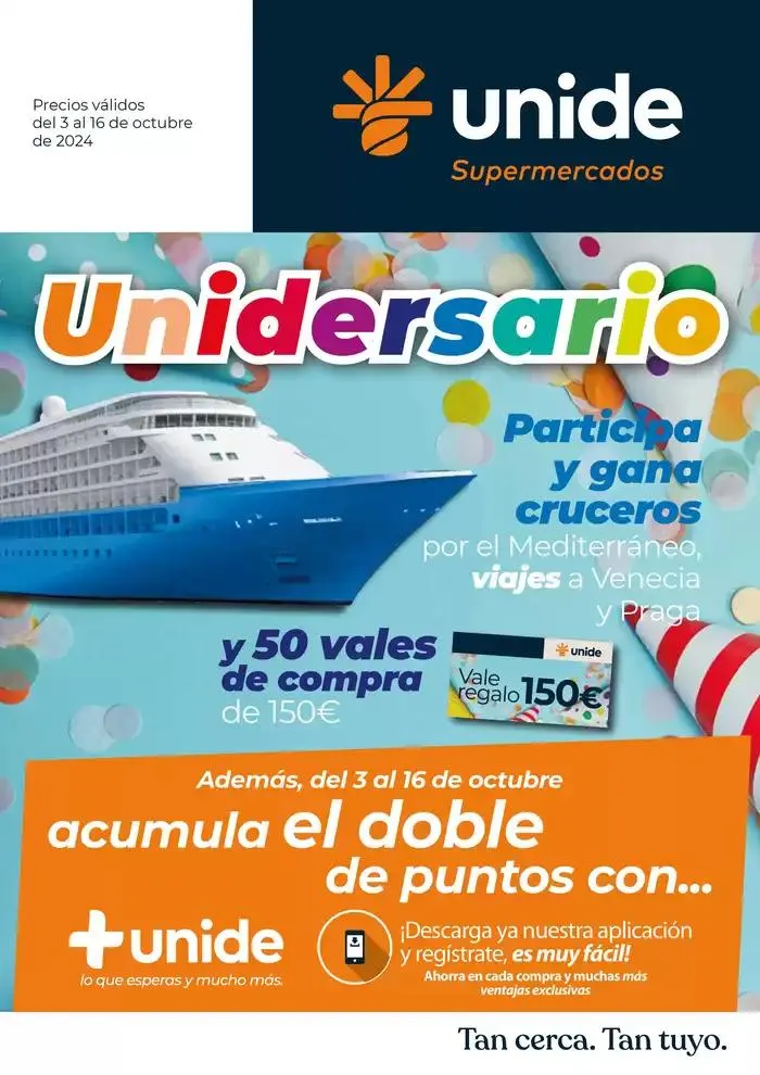 Catálogo de Unidersario - UNIDE Supermercados 3 de octubre al 16 de octubre 2024 - Página 1