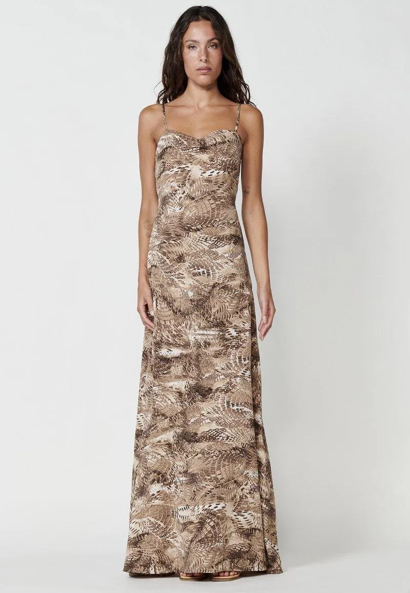 STRAP - Vestido largo - marron brown