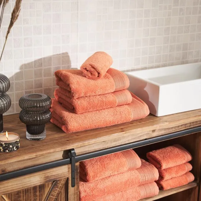 Toalla algodón peinado - Basic LM Melocoton