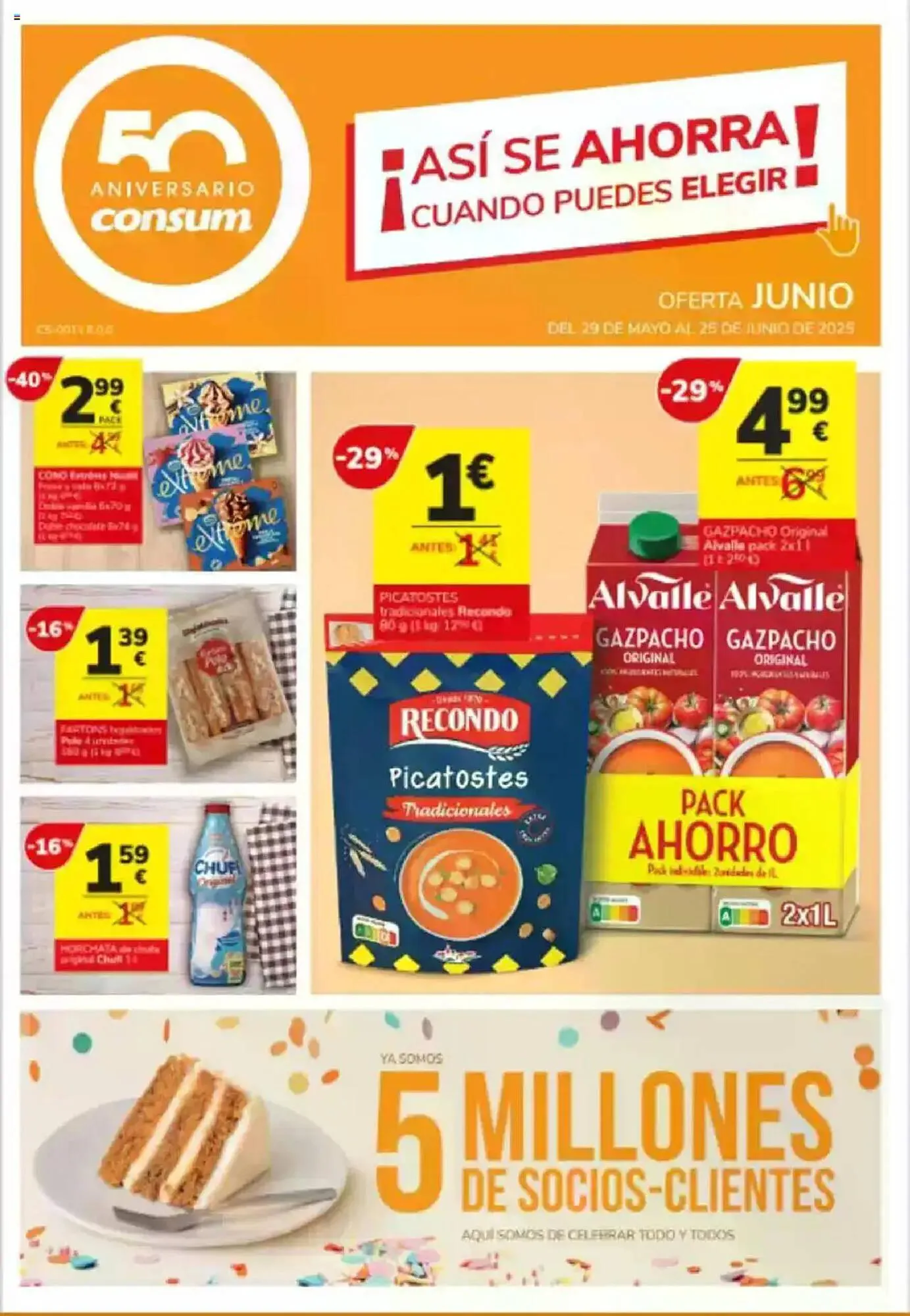 Catálogo de Folleto Consum 29 de mayo al 25 de junio 2025 - Página 1