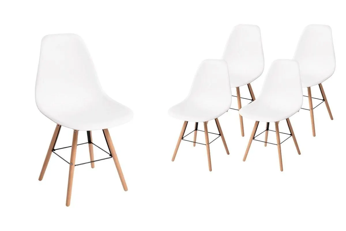 Pack 4 sillas NORDIC Blancas diseño