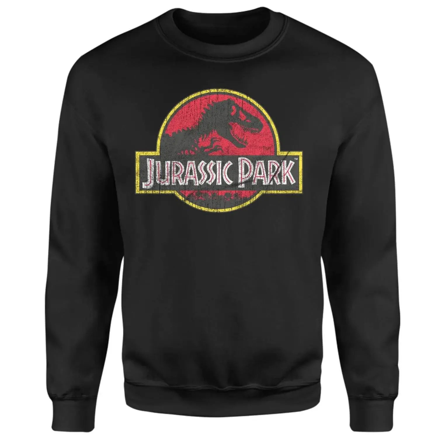 Sudadera vintage con logotipo de Jurassic Park - Negro