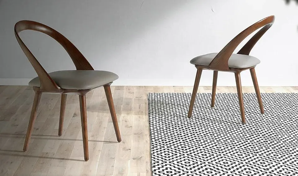 Silla polipiel y nogal Petir