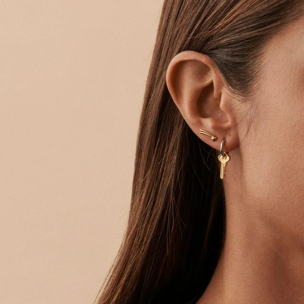 Piercing criolla MINI LLAVE - Oro / Plata