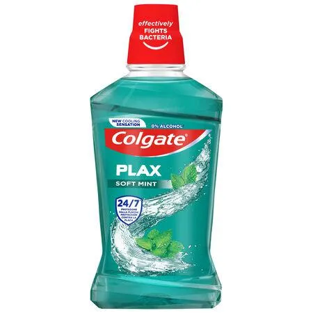 Enjuague bucal Colgate Plax Soft Mint protección 24H, antibacteriano 500ml