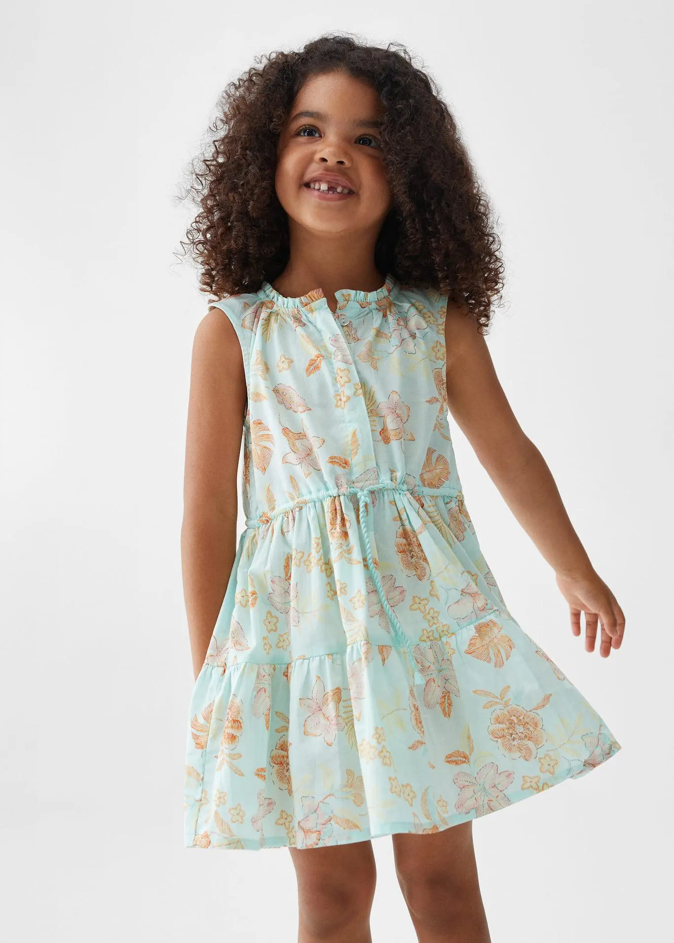 Vestido algodón flores