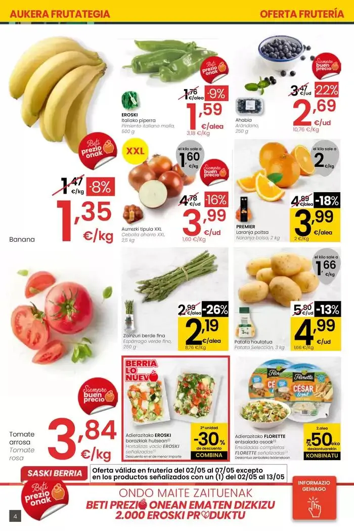 Catálogo de AUKERA OFERTA EROSKI CENTER 2 de mayo al 13 de mayo 2025 - Página 4