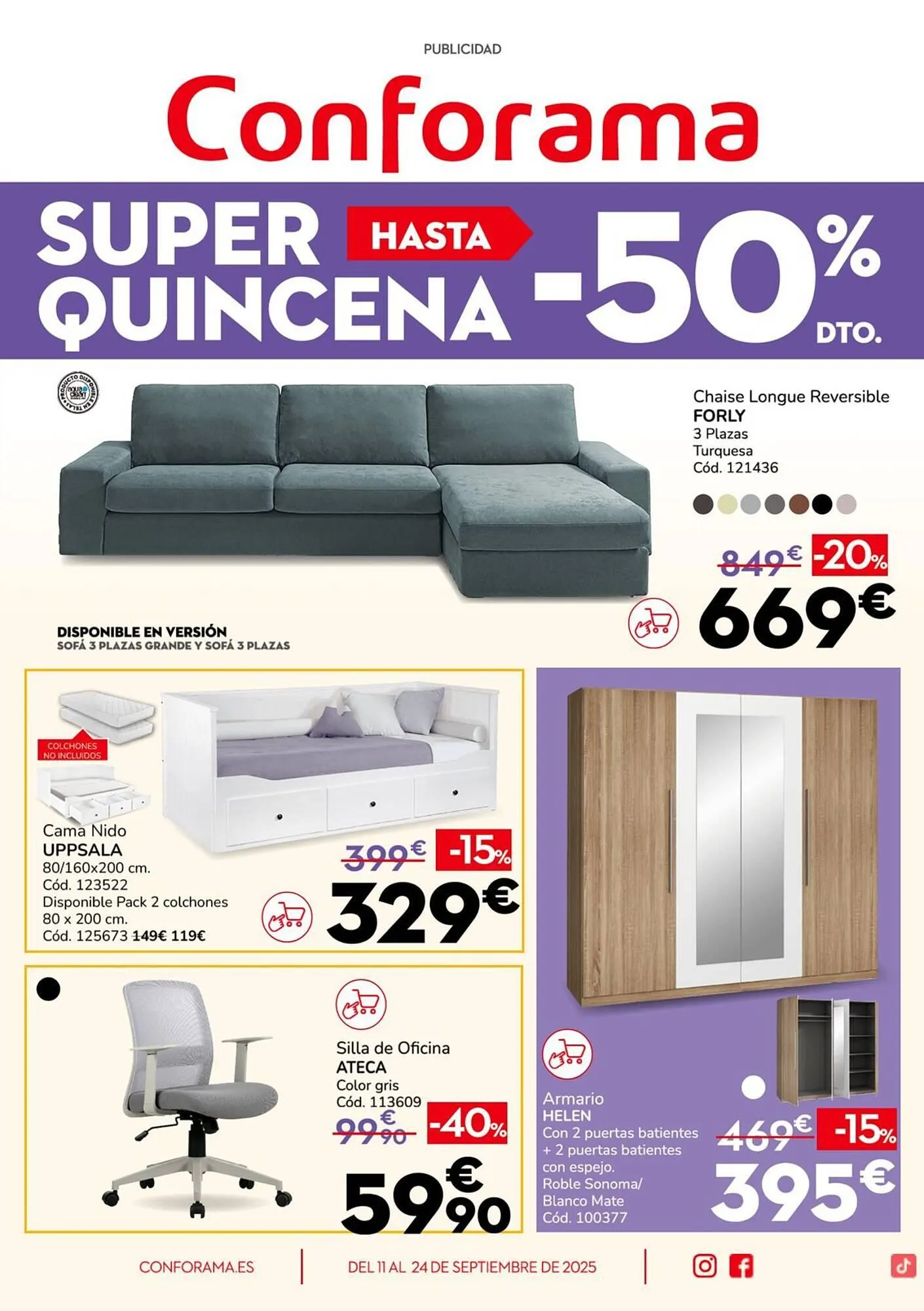 Catálogo de Catálogo Conforama 15 de septiembre al 24 de septiembre 2025 - Página 1