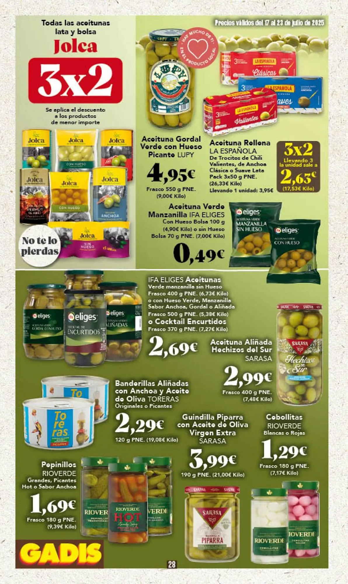 Catálogo de Folleto Gadis 17 de julio al 23 de julio 2025 - Página 28