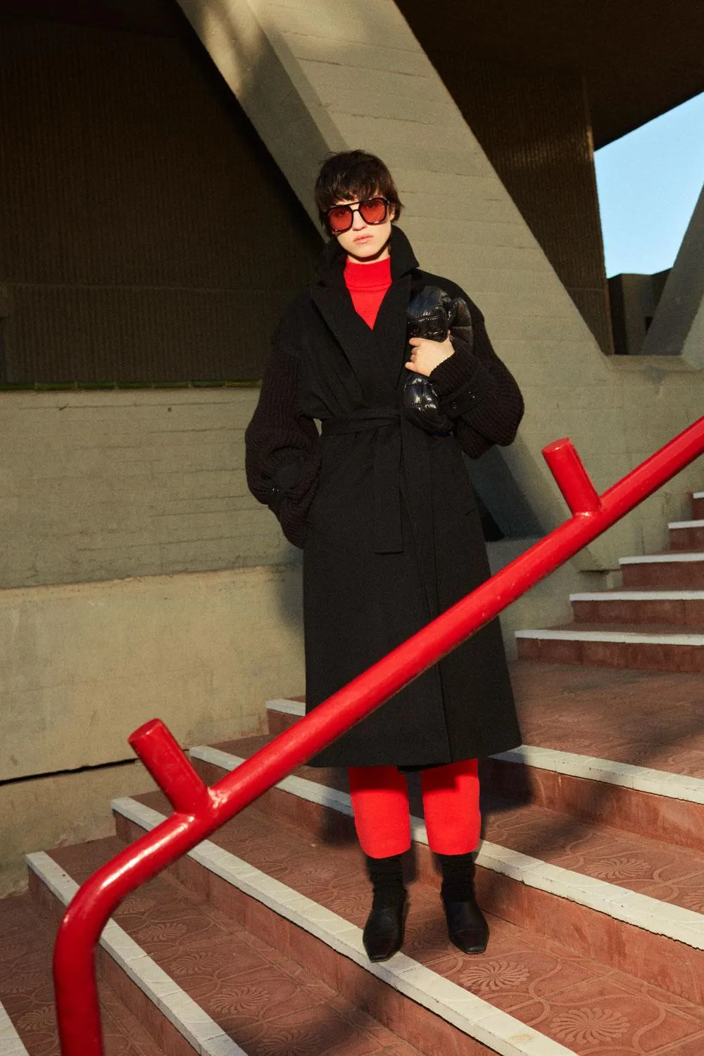 Pantalones flare de punto