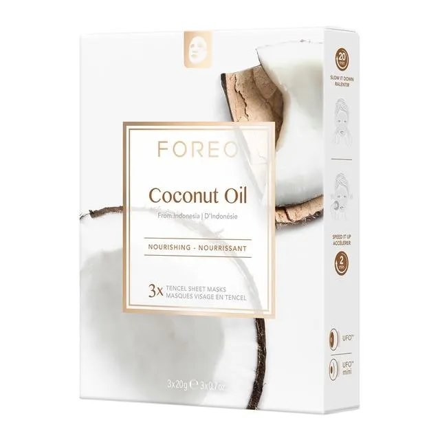 Mascarilla facial nutritiva Coconut Oil para piel deshidratada FOREO