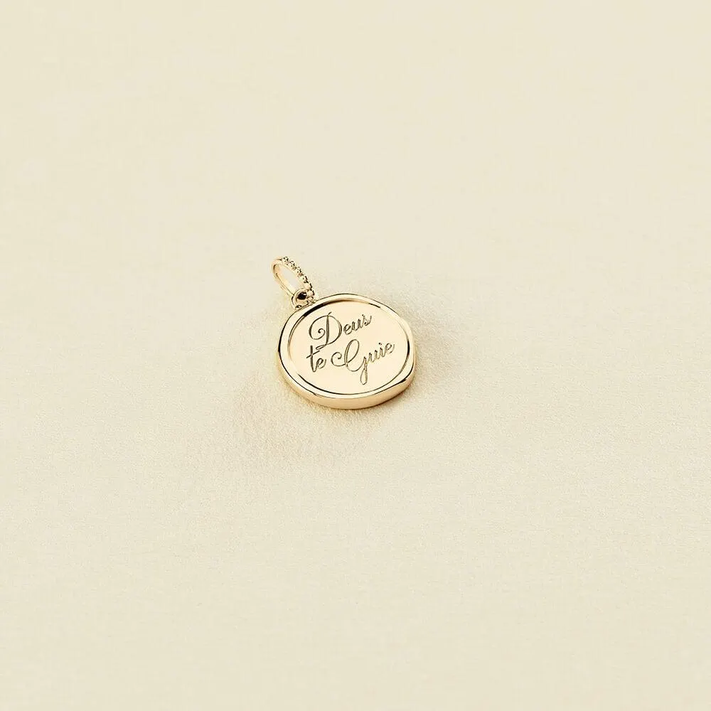 Colgante DEUS - Azul / Oro