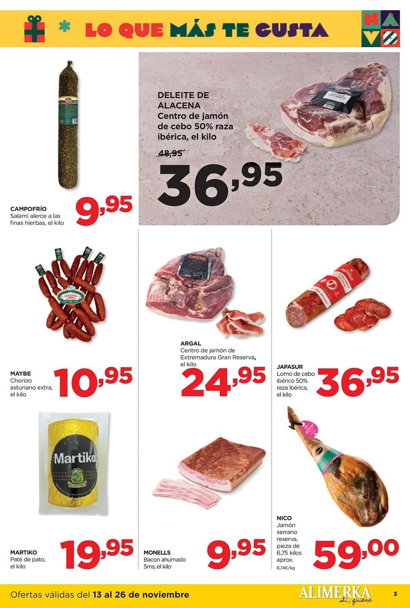 Catálogo de Folleto Alimerka 13 de noviembre al 26 de noviembre 2025 - Página 3