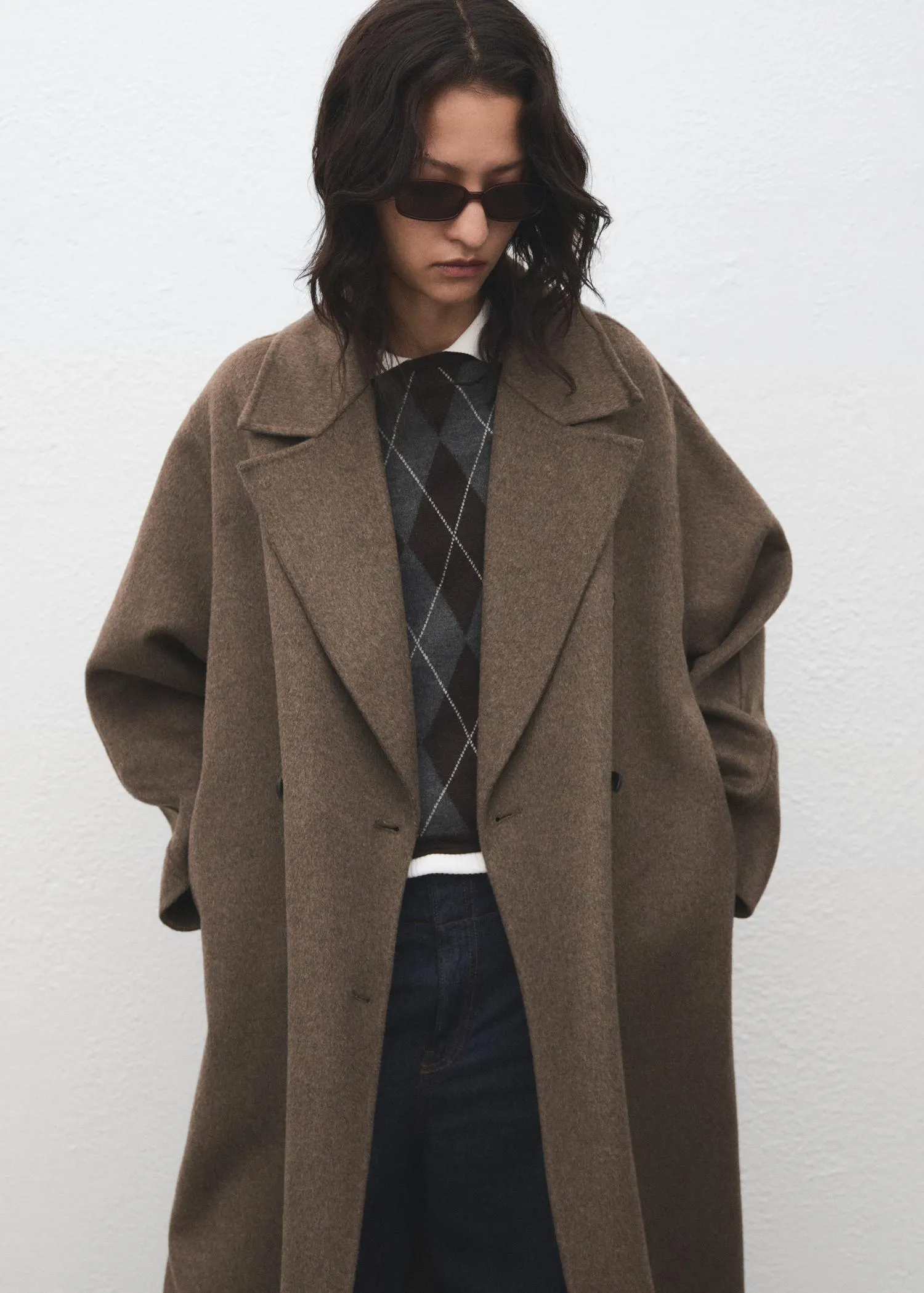 Abrigo lana handmade oversize
