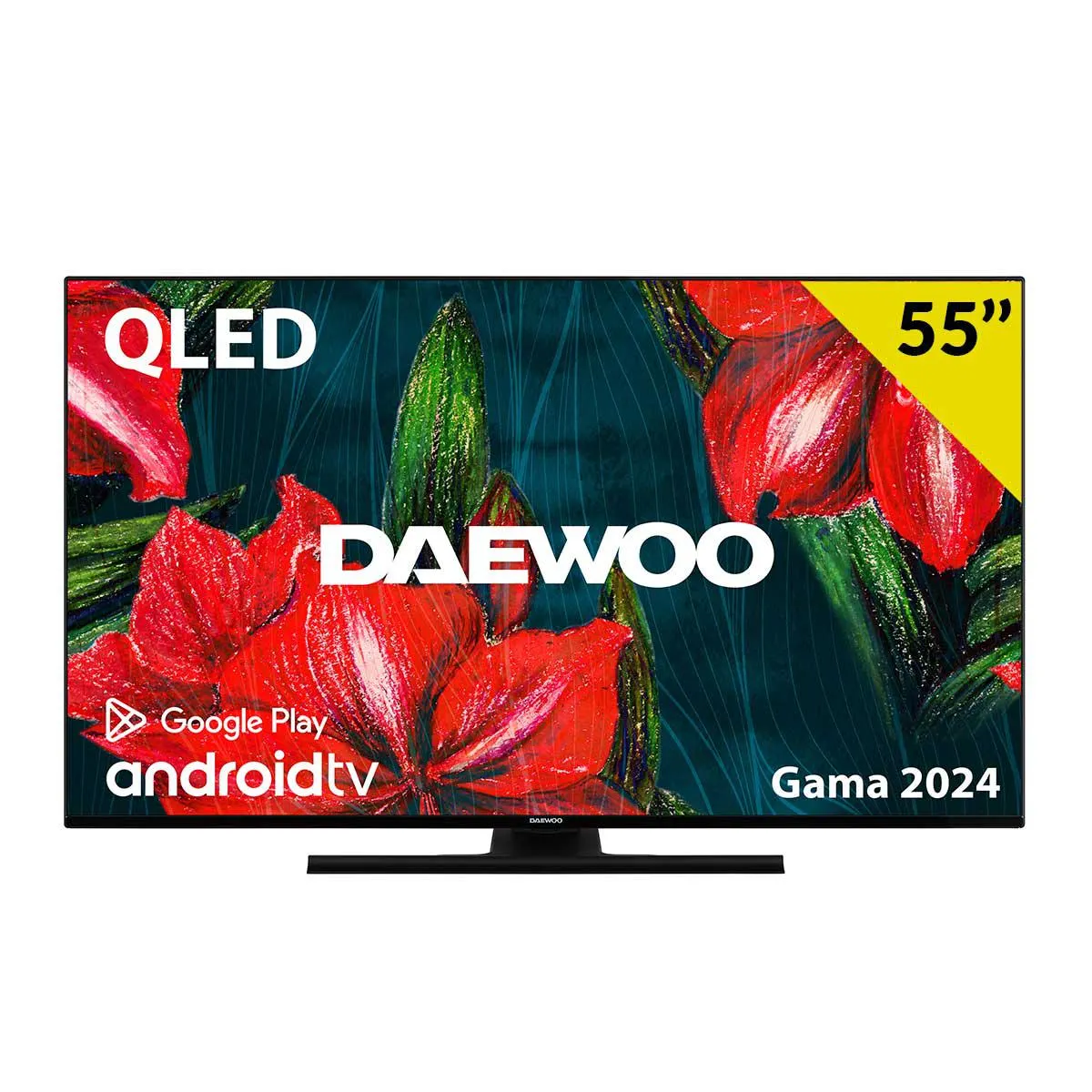 Televisor Smart TV Daewoo D55DH55UQMS 55" 4K HDR QLED Android 11 E negro