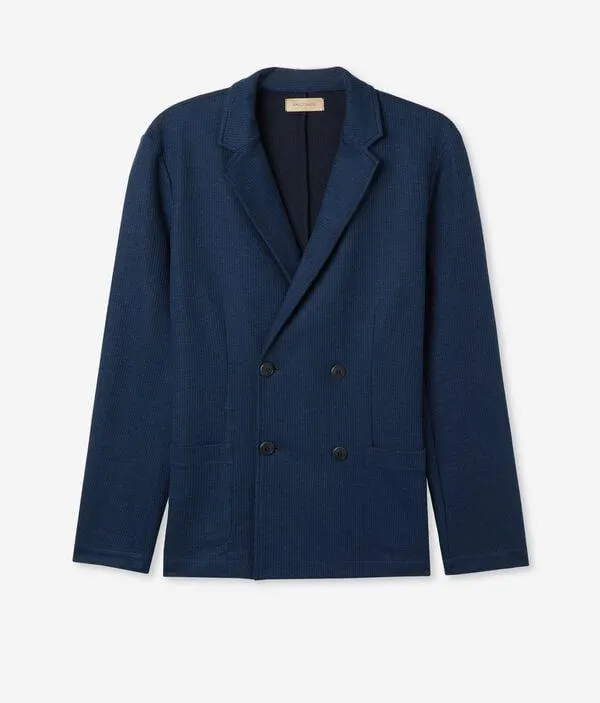 Chaqueta cruzada mezcla de lino